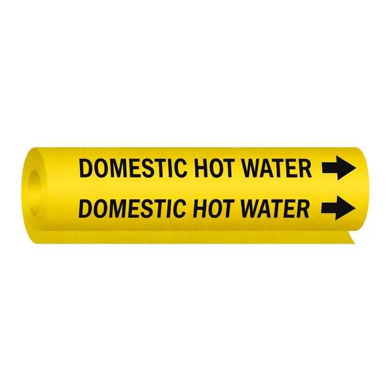 Brady DOMESTIC HOT WATER High Performance Pipe Marker