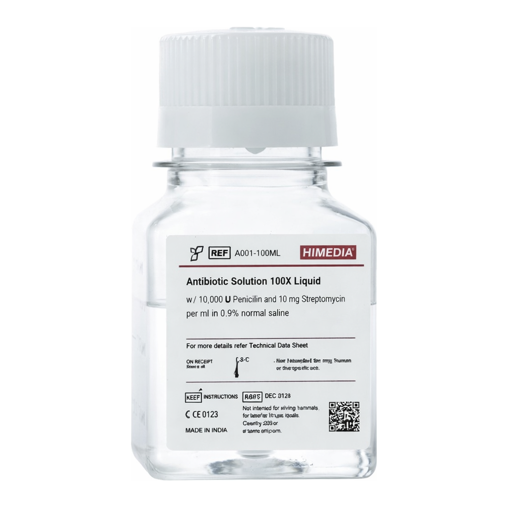 Himedia Antibiotic Solution 100X Liquid w/ 10,000 U Penicillin and 10mg Streptomycin per ml in 0.9% normal saline