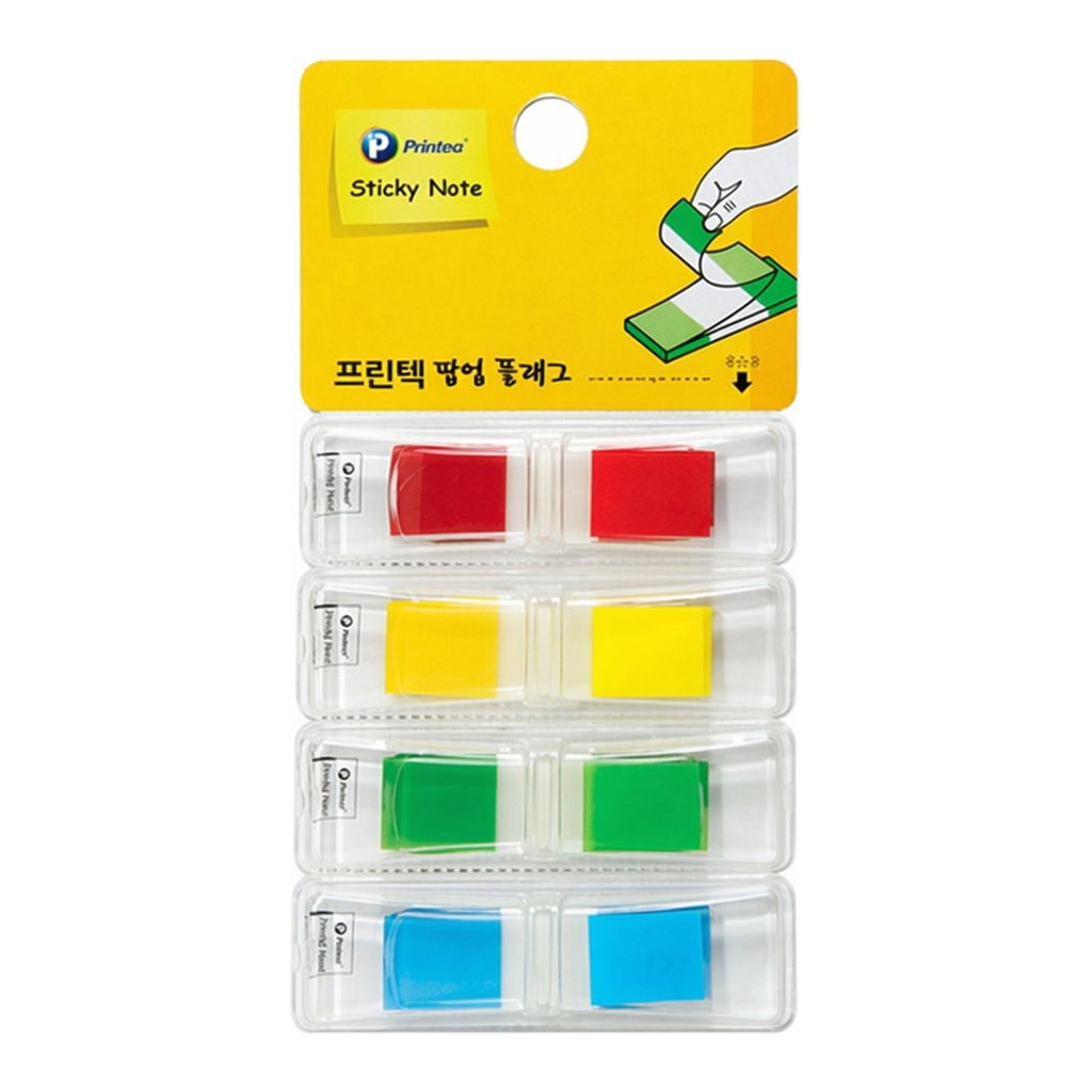 OFFICENEX 프린텍 스티키노트 팝업플래그 4색 45*12 35매 FI060