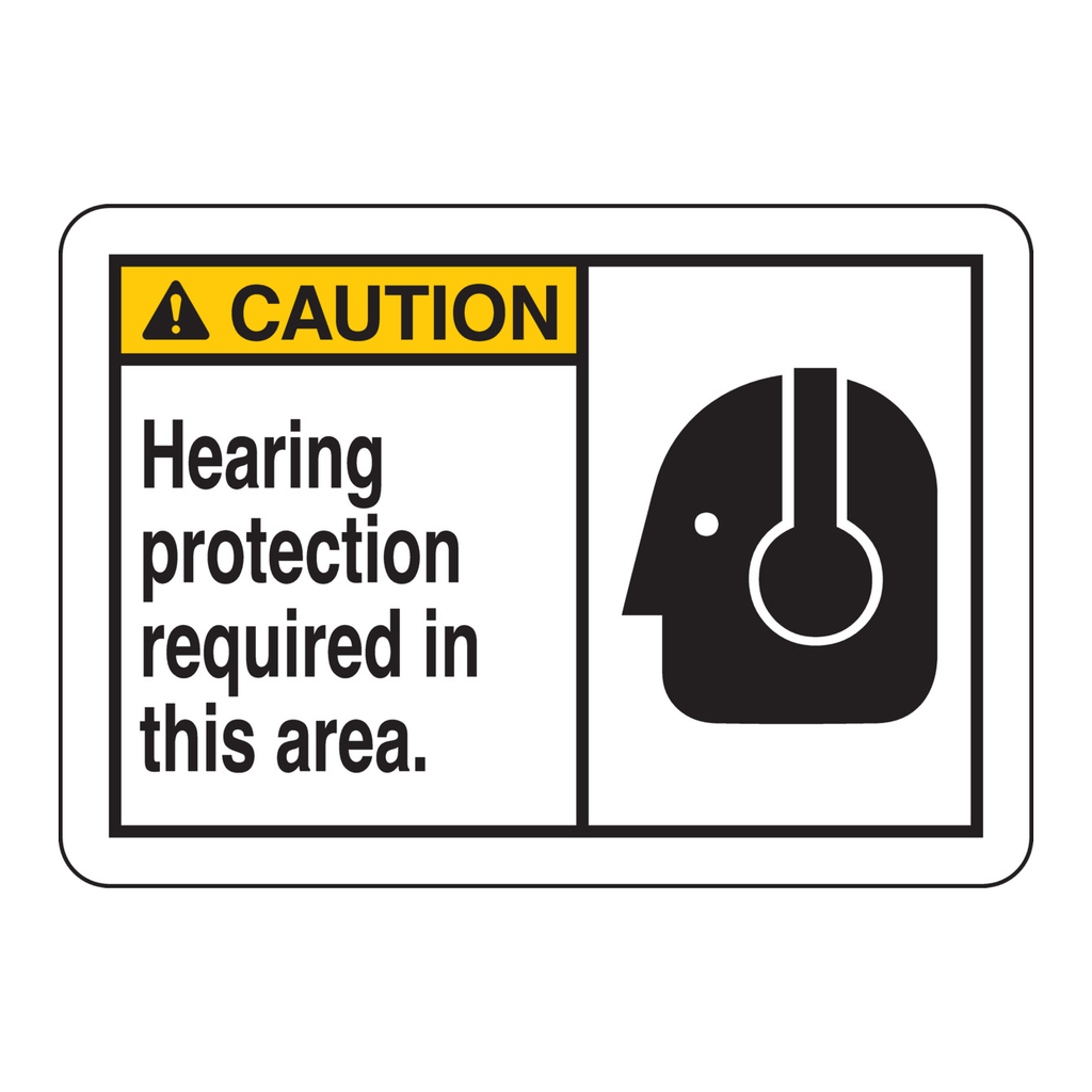 Brady CAUTION Hearing Protection Required In This Area Sign