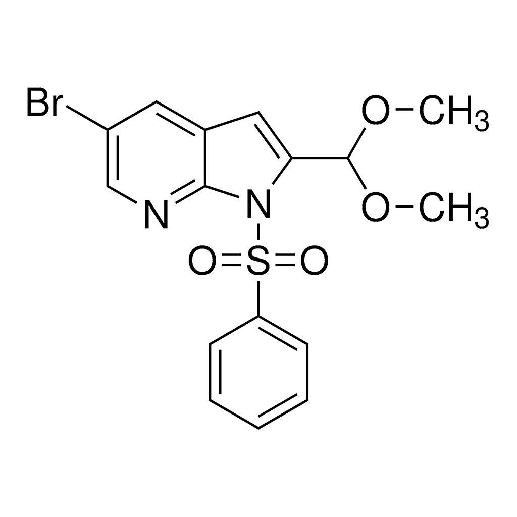 Merck 5-Bromo-2-(dimethoxymethyl)-1-(phenylsulfonyl)-1H-pyrrolo[2,3-b]pyridine