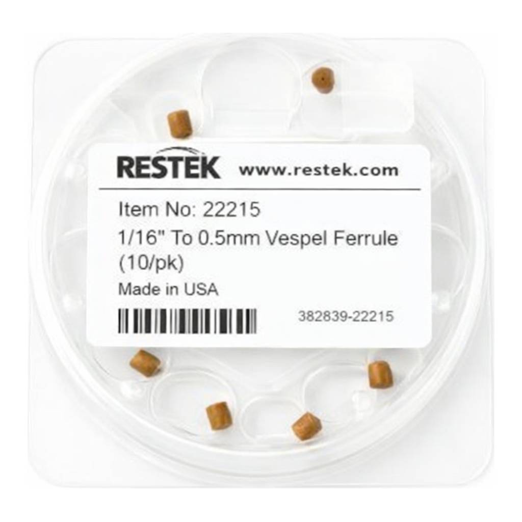 Restek Vespel Ferrules, 1/16in x 0.5mm, 10pk