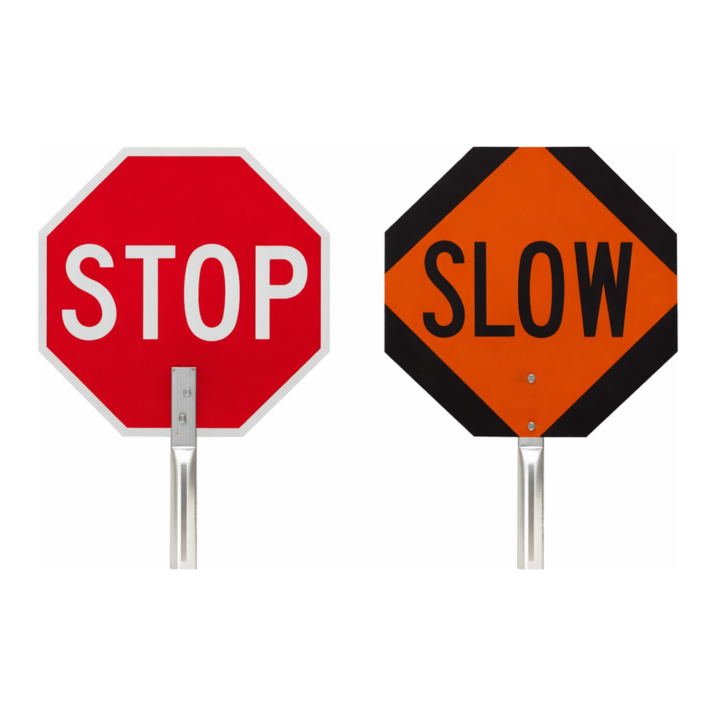 Brady Traffic Control Paddle Stop Slow Sign