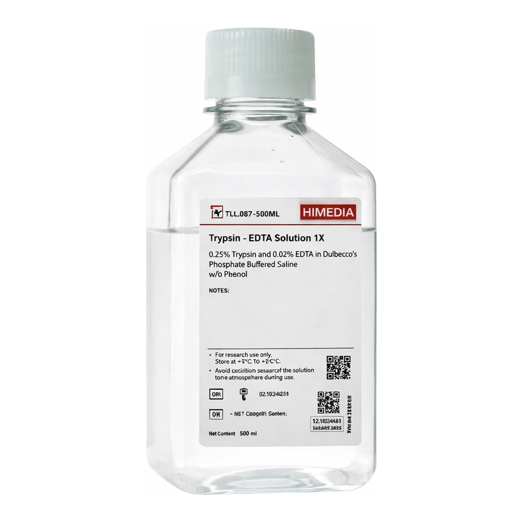 Himedia Trypsin - EDTA Solution 1X 0.25% Trypsin and 0.02% EDTA in Dulbecco`s Phosphate Buffered Saline w/o Phenol red