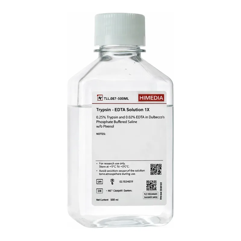 Himedia Trypsin - EDTA Solution 1X 0.25% Trypsin and 0.02% EDTA in Dulbecco`s Phosphate Buffered Saline w/o Phenol red