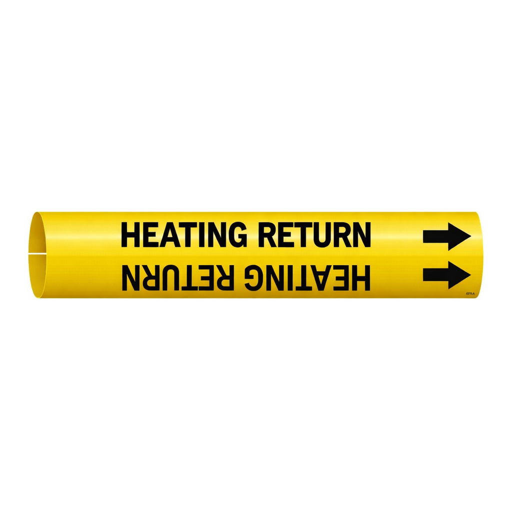 Brady HEATING RETURN Snap-On/Strap-On Pipe Marker