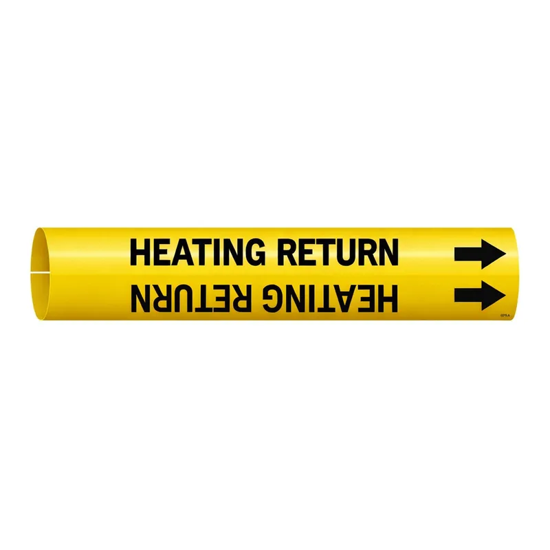 Brady HEATING RETURN Snap-On/Strap-On Pipe Marker