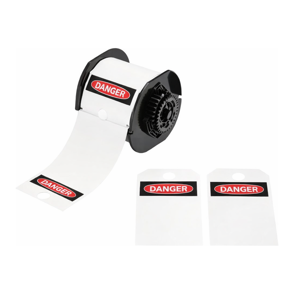 Brady LOTO Tags - OSHA DANGER, Printable Front, Blank Back, for B30 Printers