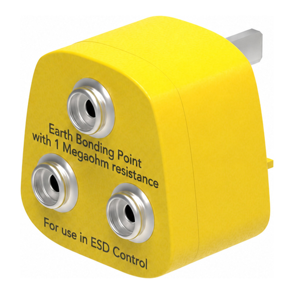 UK grounding plug, 3x 10 mm press button