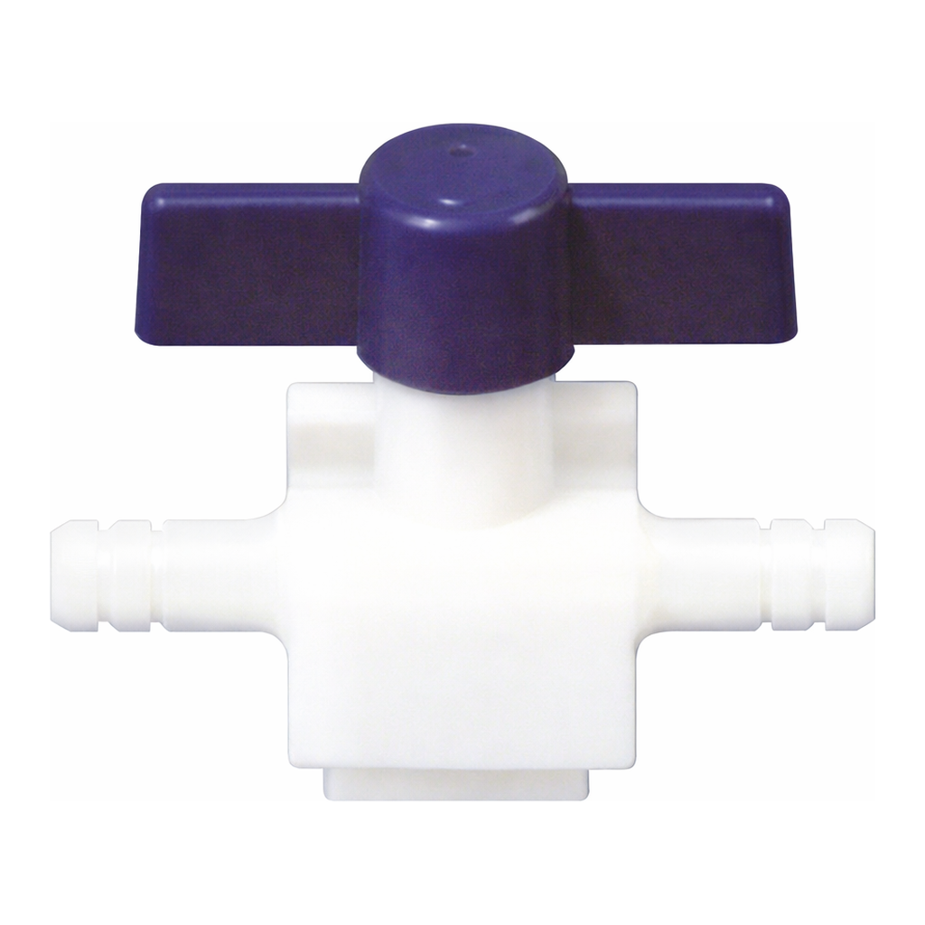 Daihan Science Cowie PTFE Stopcock, for Tubing and Hose, for Vacuum(5mmHg)/Pressure(1bar)<br>G