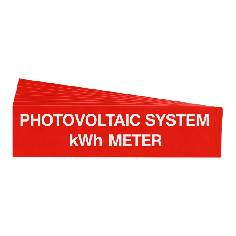 Brady Pre-Printed SOLAR KWH METER Warning Labels