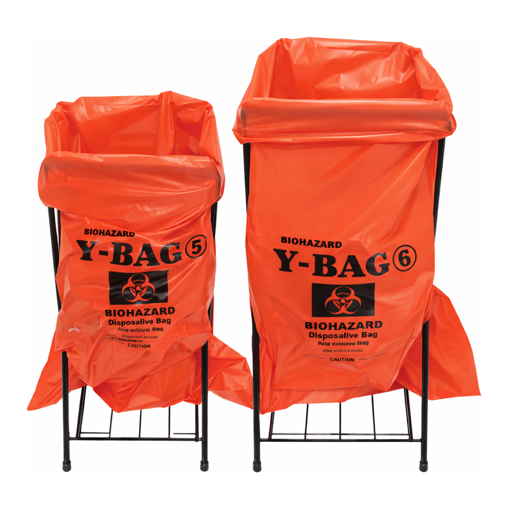 Daihan Science Y & K Biohazard-bag & Stand(HDPE), 20×30cm~60×90cm, t0.07mm<br>For Pollution Pr
