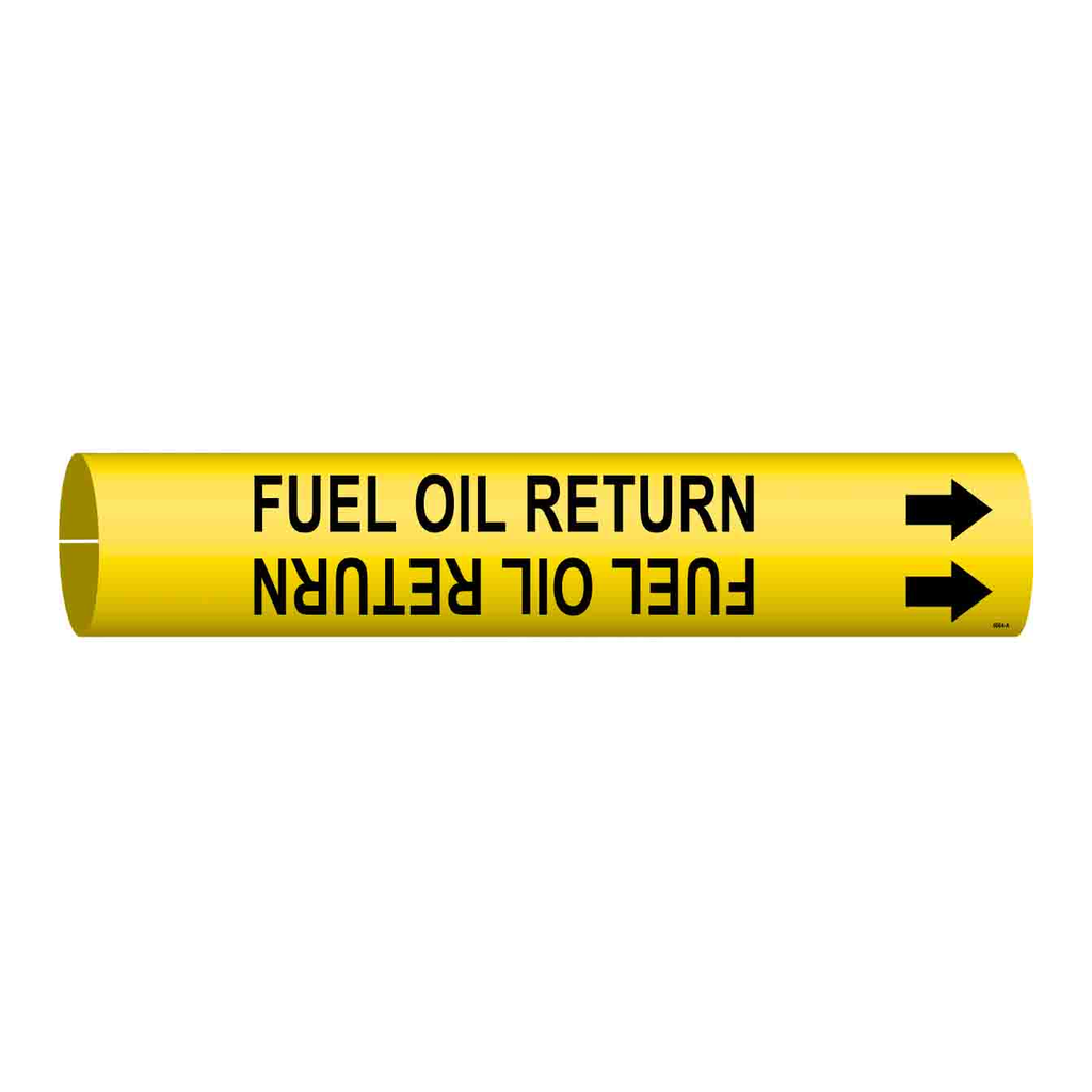 Brady FUEL OIL RETURN Snap-On/Strap-On Pipe Marker