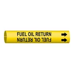 Brady FUEL OIL RETURN Snap-On/Strap-On Pipe Marker