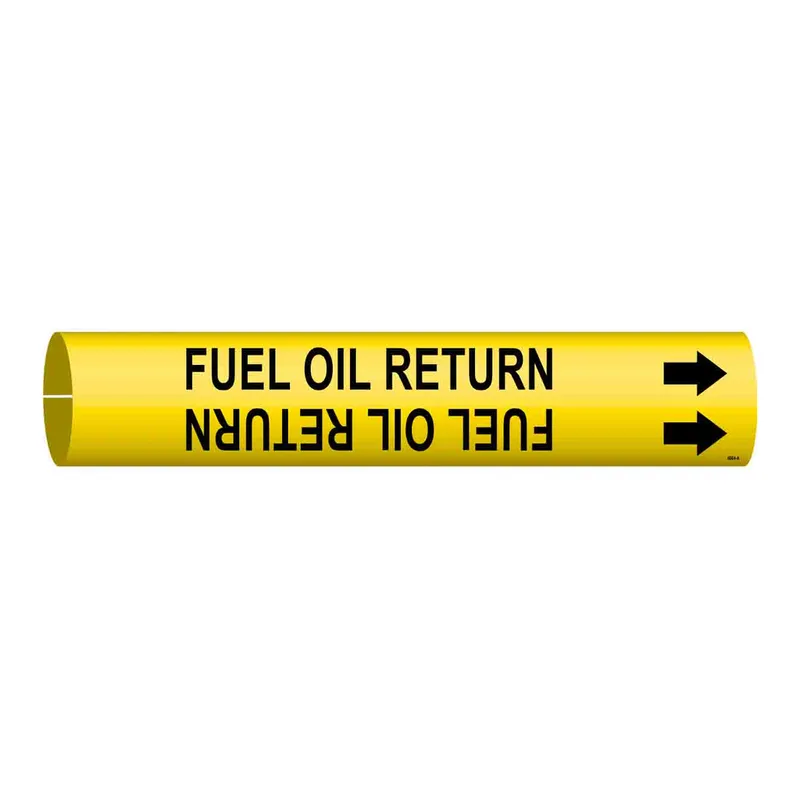 Brady FUEL OIL RETURN Snap-On/Strap-On Pipe Marker
