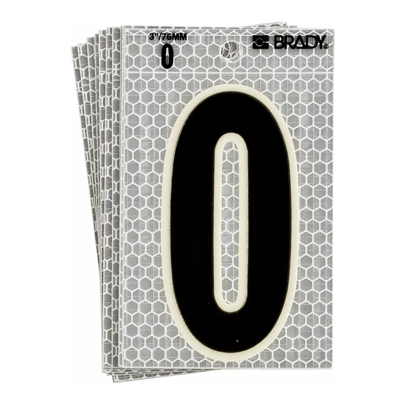 Brady 3" Glow in the Dark Ultra Reflective Numbers and Letters