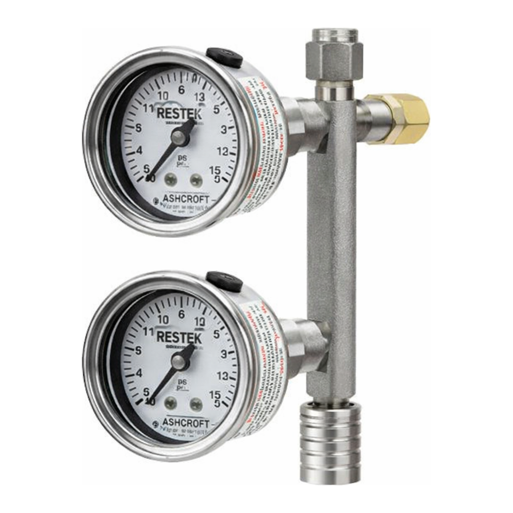Restek Soil Vapor Sampler dual gauge female QC 100 ml/min