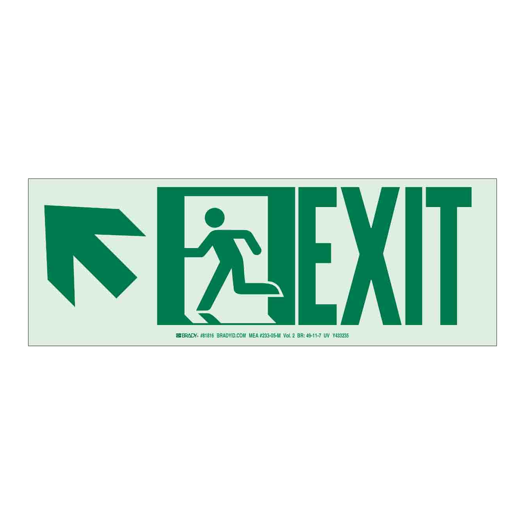 Brady BradyGlo Exit Sign