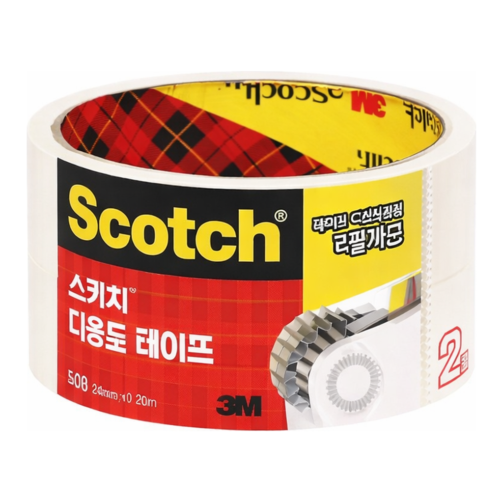 OFFICENEX 3M 스카치 다용도테이프 리필 3인치 508 (24x20) 2롤