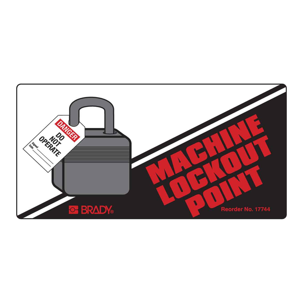 Brady Machine Lockout Point Labels