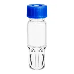 Waters LCGC Certified Clear Glass 12 x 32 mm Screw Neck Vial, Total Recovery, with Cap and Preslit PTFE/Silicone Septum, 1 mL Volume, 100/pk