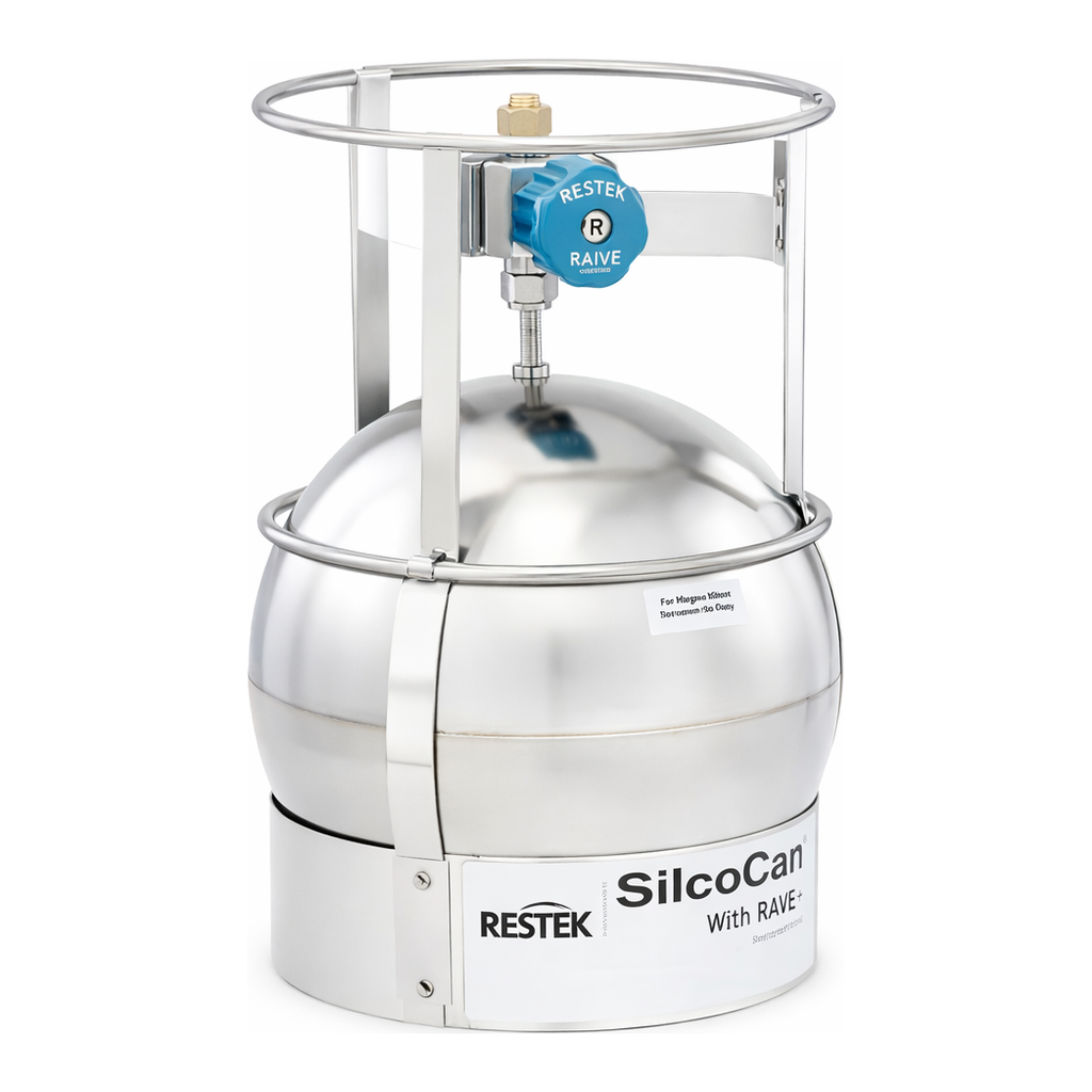 Restek SilcoCan Canister 3L with 2-Port Siltek-Treated RAVE+