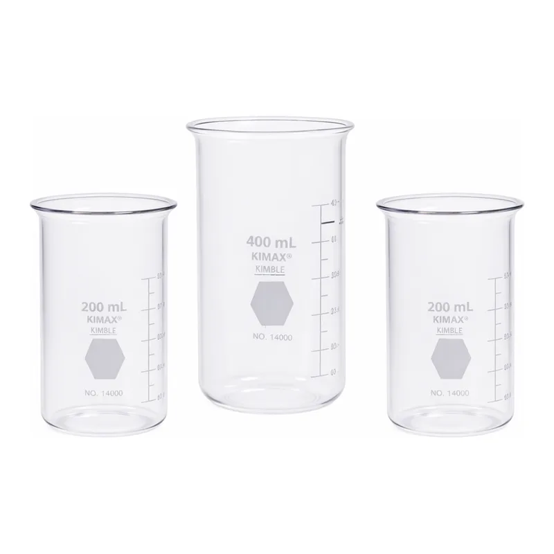 Tall Form Berzelius Beaker, KIMAX 장형 유리 비이커