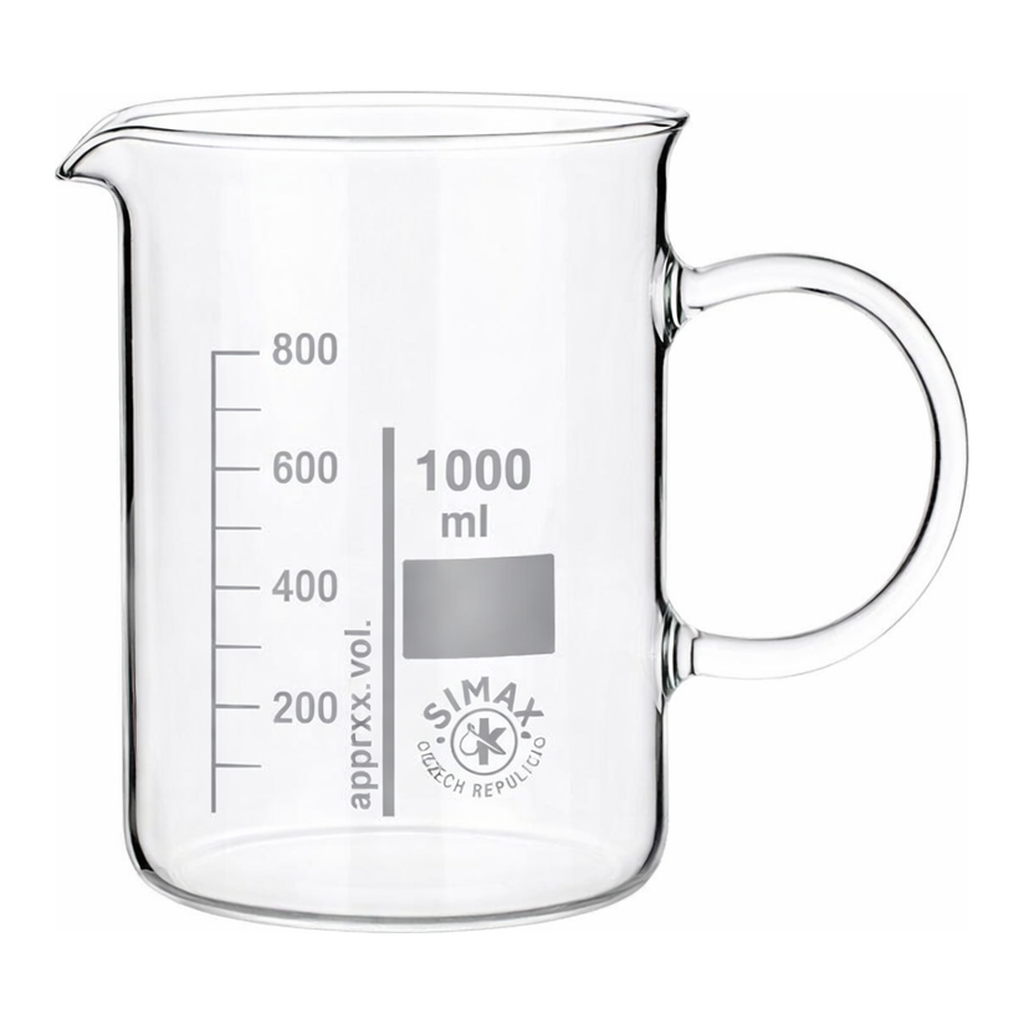 Glass Beaker with Handle, Simax 유리 핸들 비이커