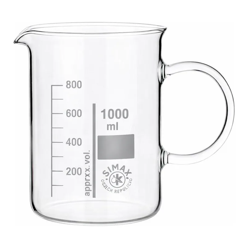 Glass Beaker with Handle, Simax 유리 핸들 비이커