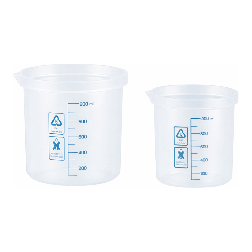PP Beaker with Blue Graduation PP 비이커, Straight Sided
