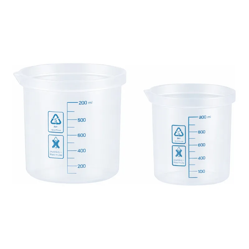 PP Beaker with Blue Graduation PP 비이커, Straight Sided