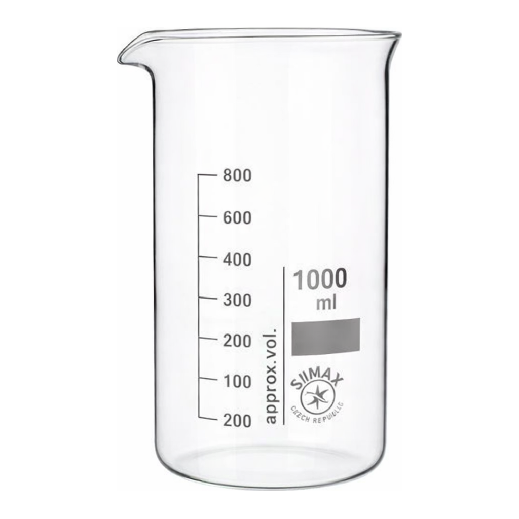 Tall Glass Beaker, Simax 톨 유리 비이커