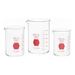 Low Form Griffin Beaker, Kimax단형 유리 비이커, Red Scale