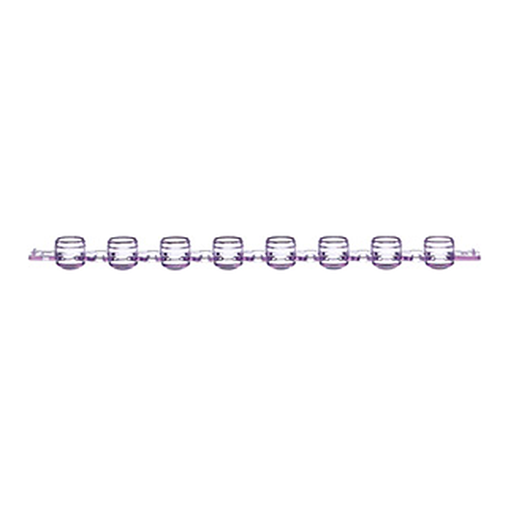 Greiner Bio One SAPPHIRE 8-CAP STRIP, PP, VIOLET, DOMED,FOR 6732XX, 125 PCS./BAG