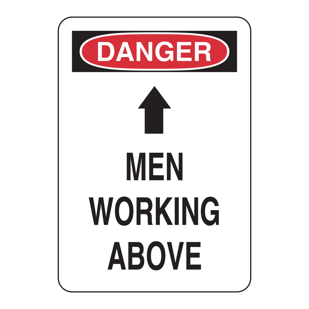 Brady DANGER Men Working Above Sign