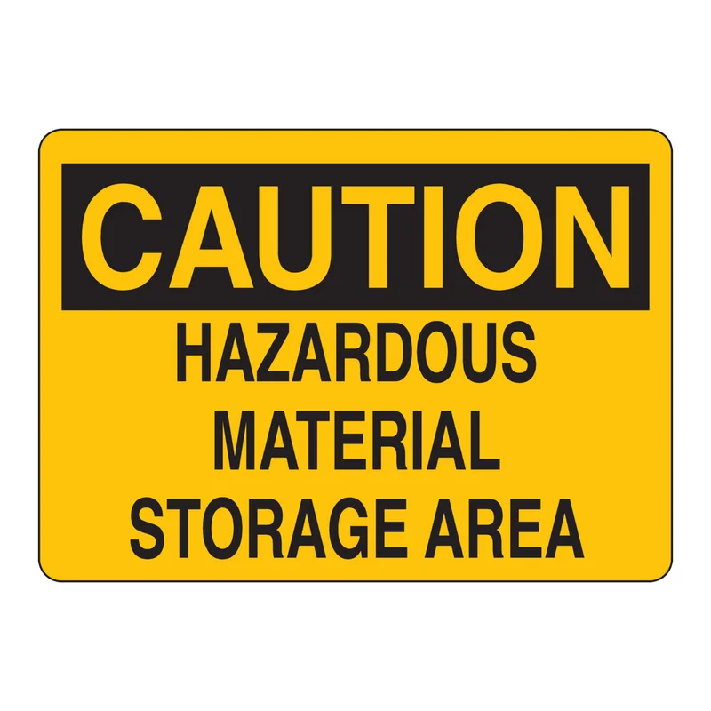 Brady CAUTION Hazardous Material Storage Area Sign