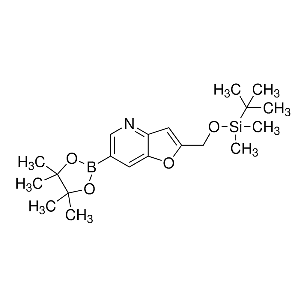 Merck 2-((tert-Butyldimethylsilyloxy)methyl)-6-(4,4,5,5-tetramethyl-1,3,2-dioxaborolan-2-yl)furo[3,2-b]pyridine