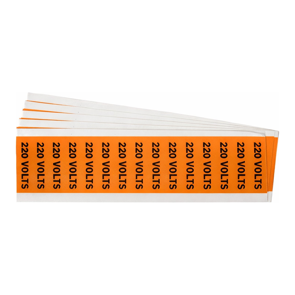 Brady 220 Volts Conduit and Voltage Labels