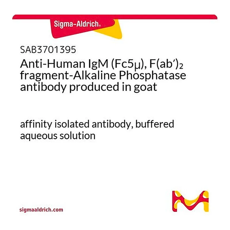 Merck Anti-Human IgM (Fc5mu), F(ab')2 fragment-Alkaline Phosphatase antibody produced in goat