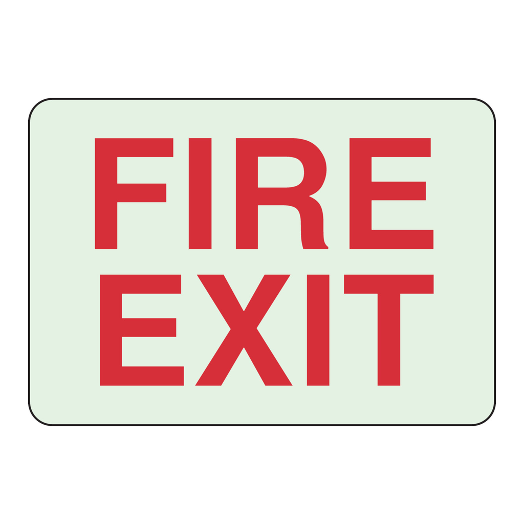 Brady BradyGlo Fire Exit Sign