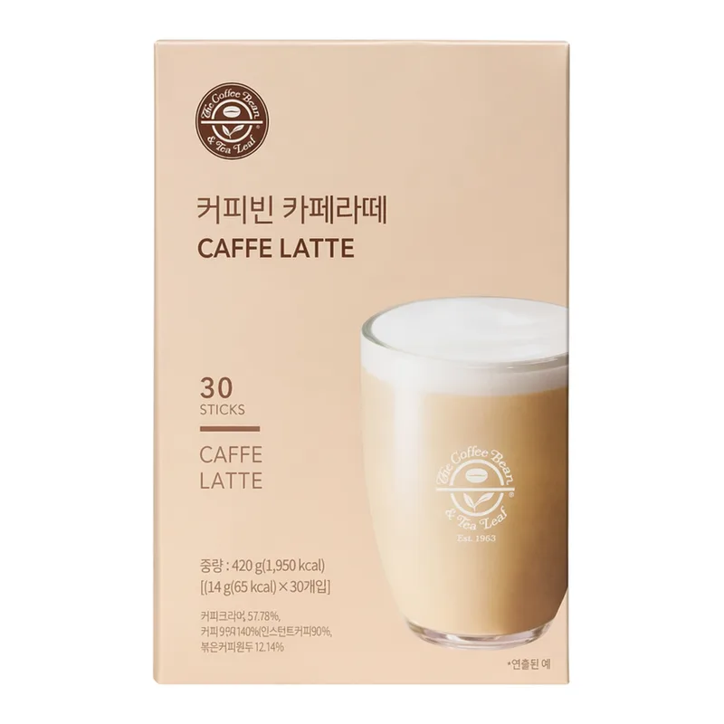 OFFICENEX 커피빈 카페 라떼(14g*30T)
