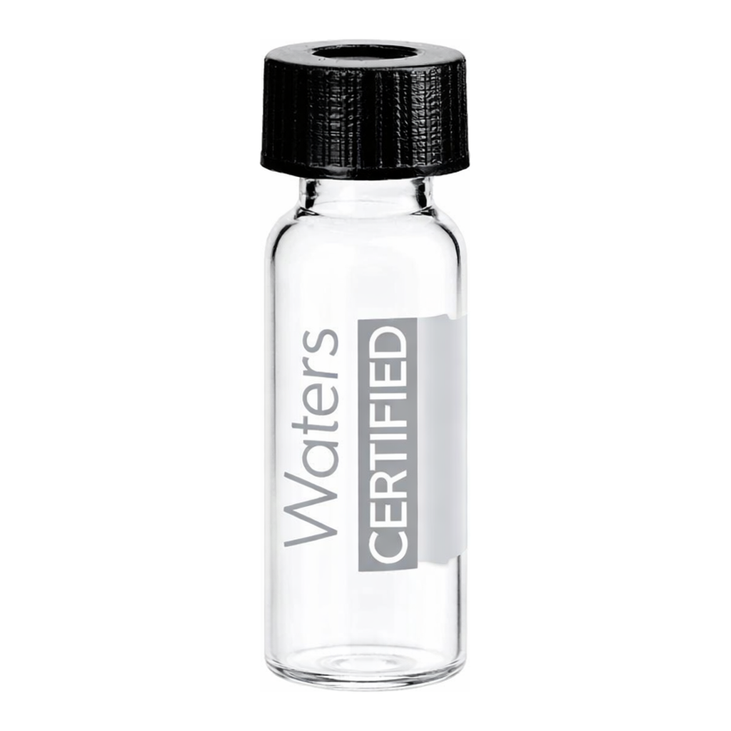 Waters TruView pH Control LCMS Certified Clear Glass, 12 x 32 mm, Screw Neck Vial, with Cap and preslit PTFE/Silicone Septum, 2 mL Volume, 100/pk