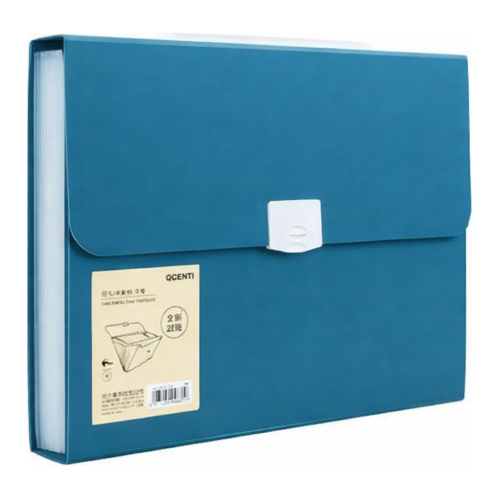 OFFICENEX 델리 12분류 도큐먼트 파일백 72593BL 블루(330*240*32mm)