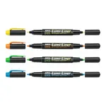 Daihan Science Amos Water-based Highlighter Pen, Twin-type Tips, 3mm/0.3mmFor Office, Bank & S