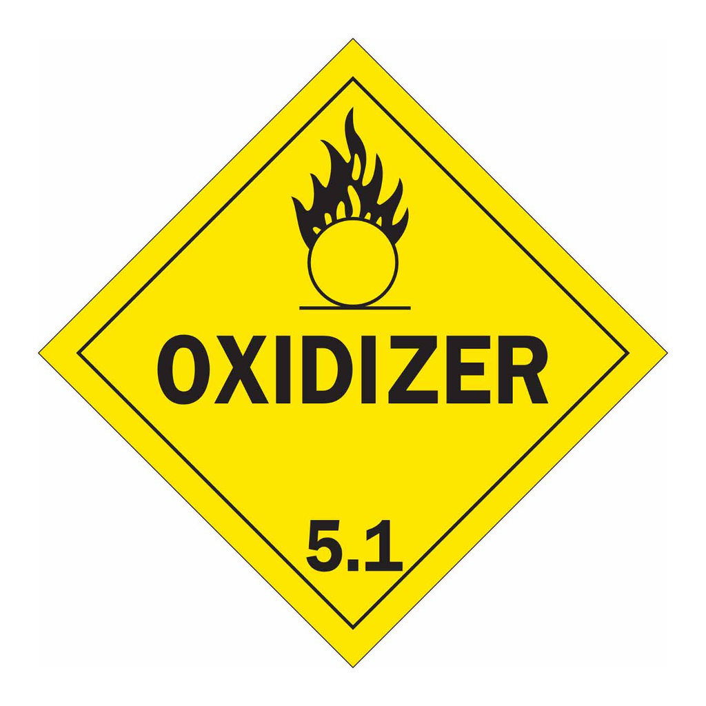 Brady Oxidizer 51 Sign