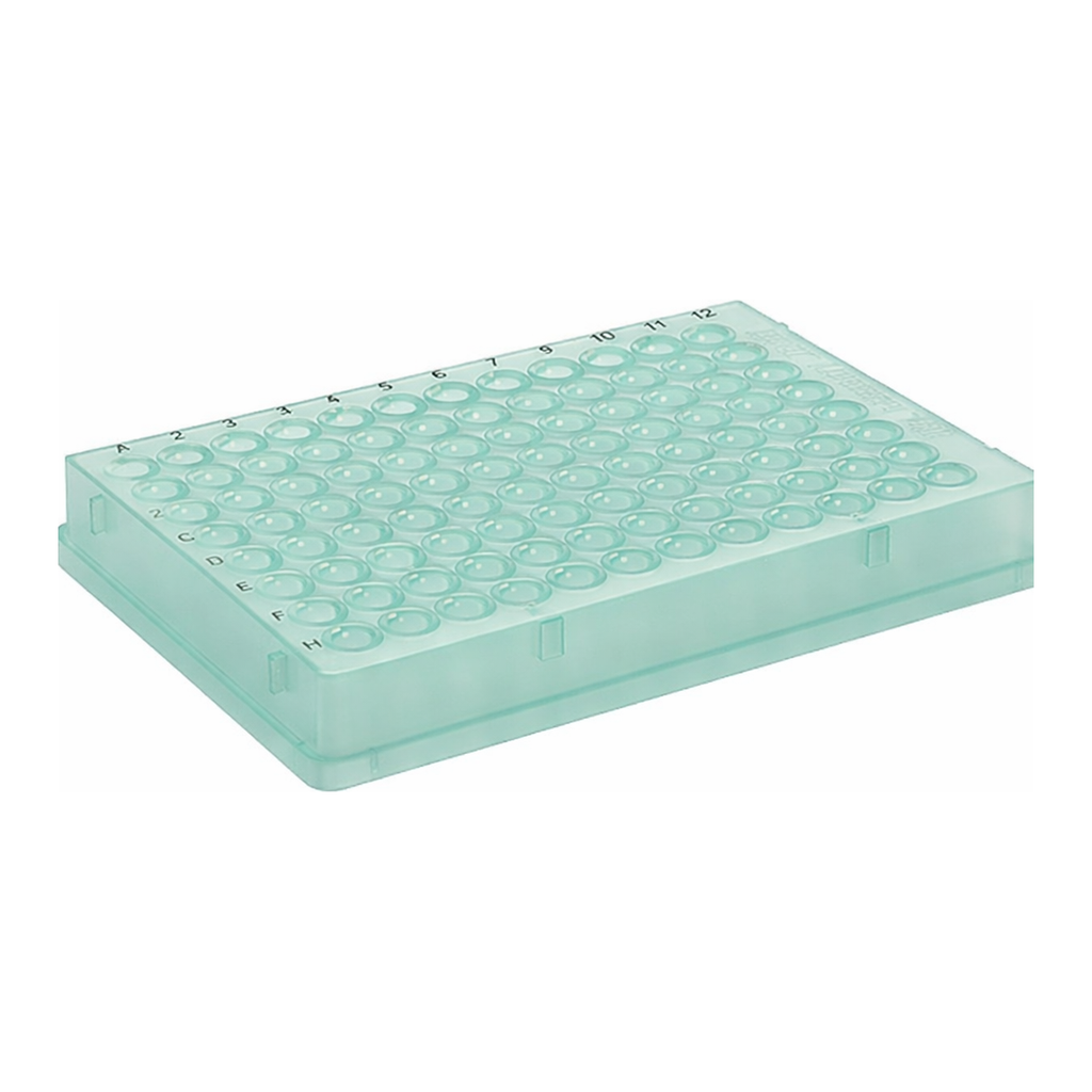 Thermo Fisher Scientific PCR Plate, 96-well, low profile, skirted, black lettering, green