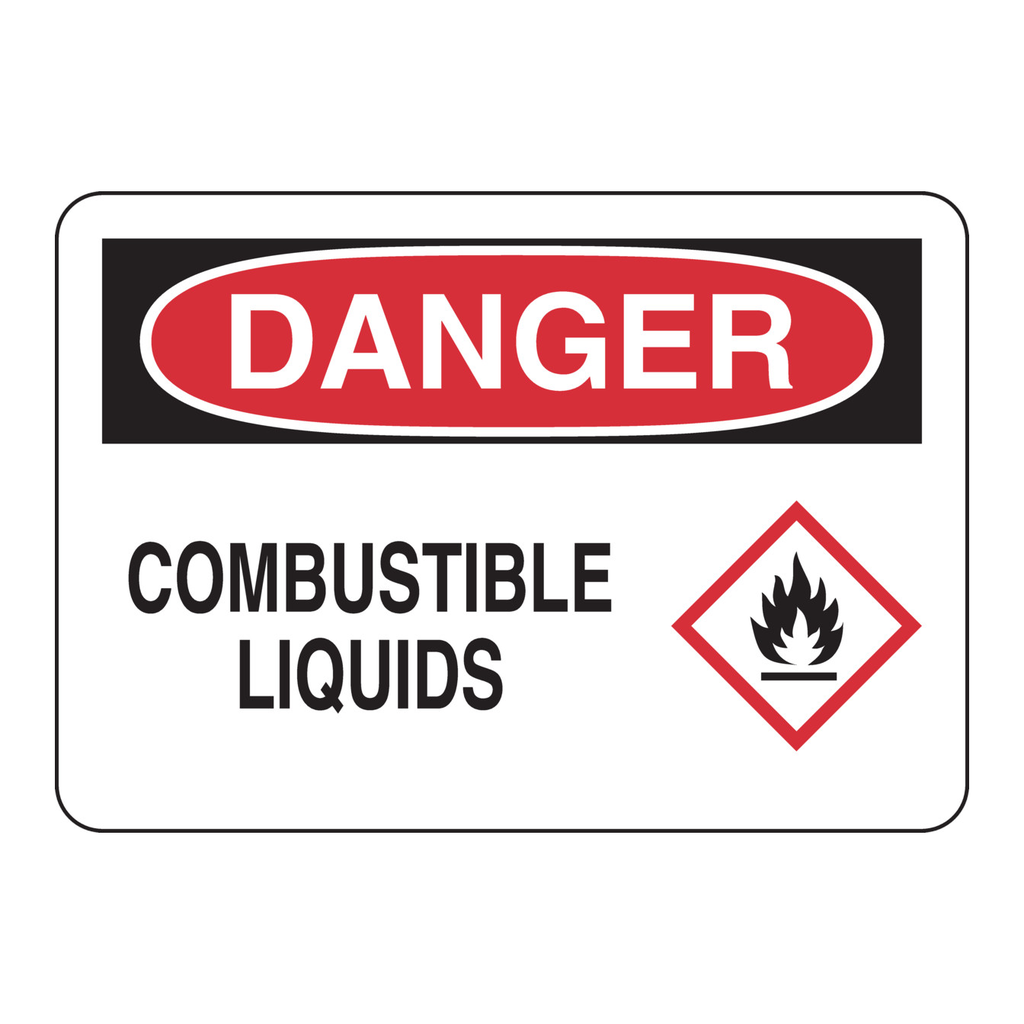 Brady DANGER Combustible Liquids Sign