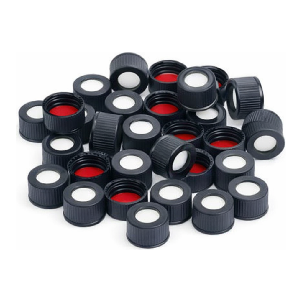 Restek Vial Caps & Septa, 13-425 Blk Poly Red/PTFE/ Sil Septa 0.065in 100Pack