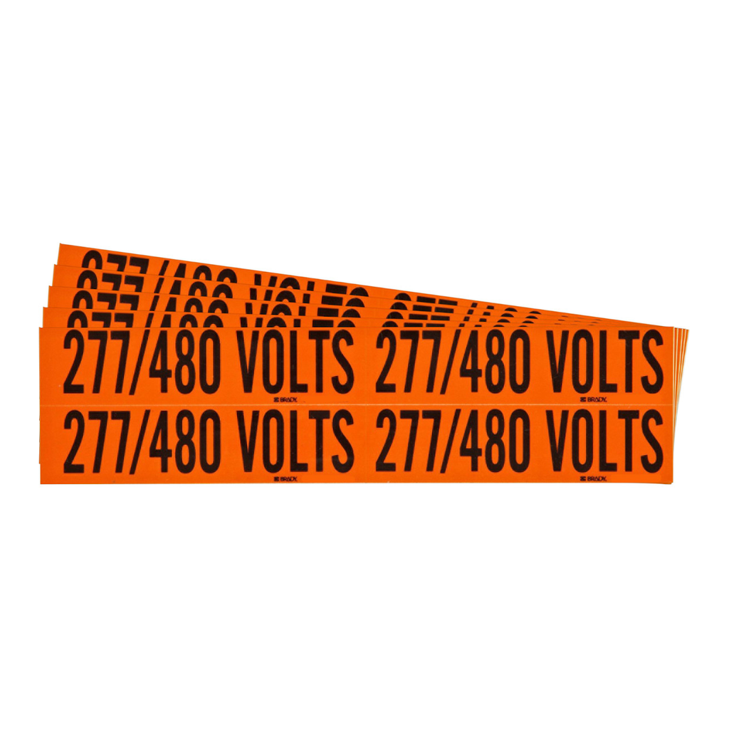 Brady 277 480 Volts Conduit and Voltage Labels