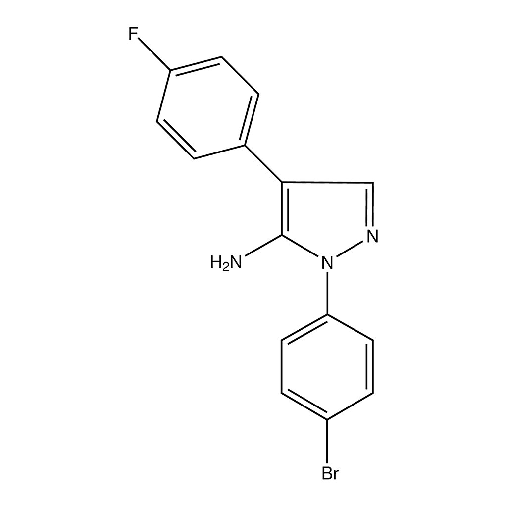 Merck 1-(4-Bromophenyl)-4-(4-fluorophenyl)-1H-pyrazol-5-amine